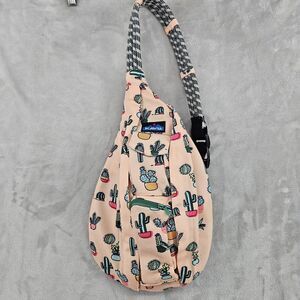 Kavu Rope Bag Cactus Print Canvas Sling Backpack Prickle Perfect